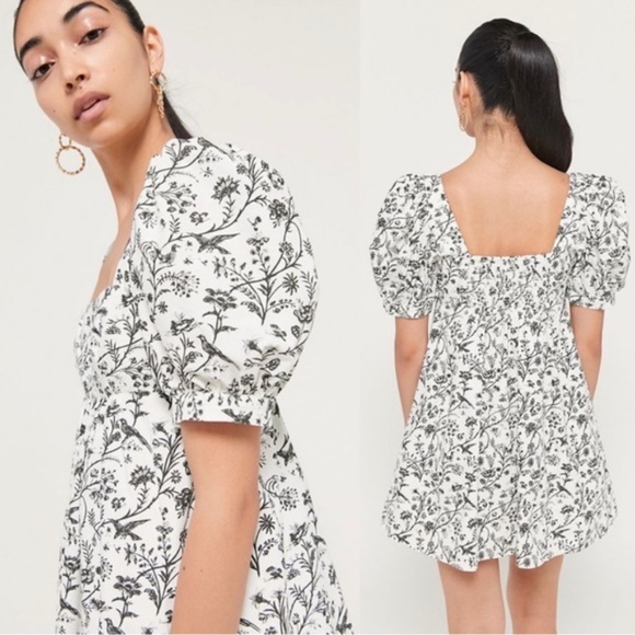 Laura Ashley Urban Outfitters Penelope Cherub Babydoll Mini Dress - Picture 5 of 9